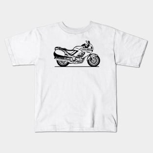 NT650V Deauville Motorcycle Sketch Art Kids T-Shirt